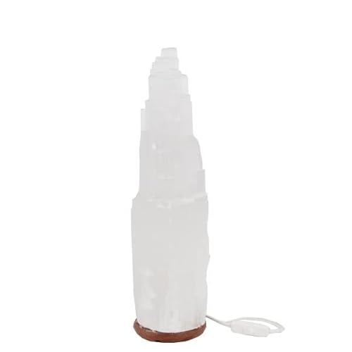 AROMASENSES.- Lámpara de Selenita 100% Natural (30 CM)