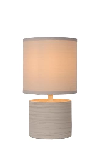 LUCIDE GREASBY - Lámpara de mesa - Ø 14 cm - 1xE14 - Beige