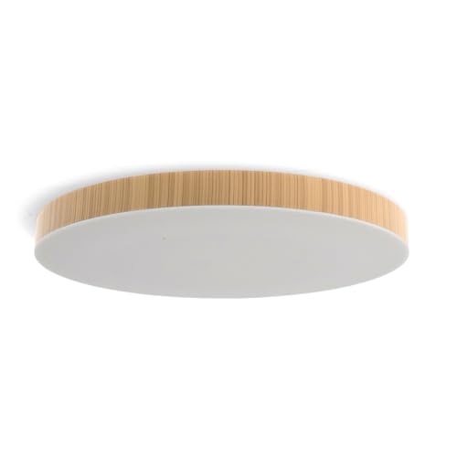 M Ledme - Plafón Led Neox 24W Madera, Temperatura de Color CCT, ideal para Cocina, Balcón y Dormitorio.