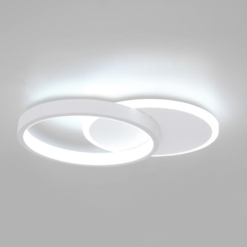 Plafon LED Techo 24W Moderna Lámpara de Techo LED, Redondo Luz de Techo del para Corredor Baño Cocina Sala de Estar Dormitorio Pasillo, 2400LM Blanco Frío 6000K